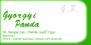 gyorgyi panda business card